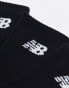 New Balance logo mid sock 3 pack in black