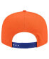 Men's White/Blue New York Knicks Throwback Gradient Tech Font 9Fifty Snapback Hat