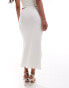 River Island textured maxi skirt co-ord in cream