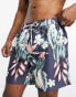 Threadbare tropical swim short 2 pack in midnight and pink