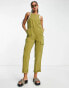 Topshop – Jumpsuit in Khaki