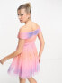 Anaya bardot tulle mini dress in ombre