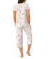 Women's 2-Pc. Cropped Short-Sleeve Pajamas Set