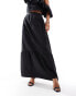 Pretty Lavish tiered maxi skirt co-ord in black