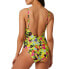 Bar III Women s Floral Chic One Piece Swimsuit Yellow Size Large