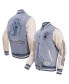 Men's Denim Looney Tunes Taz Full-Snap Varsity Jacket