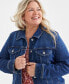 Plus Size Classic Denim Jacket, Created for Macy's