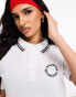 ASOS DESIGN Weekend Collective polo shirt with embroidered logo in white