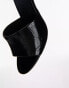 Topshop Wide Fit Fia almond toe heeled mule in black