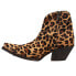 Tony Lama Anahi Leopard Snip Toe Cowboy Booties Womens Brown Casual Boots VF6044