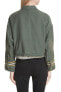 Free People 155586 Women's Embellished Military Jacket Moss Sz. Medium