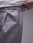 Topman extra wide elasticated waist trouser in light grey