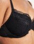 Simply Be 2 pack lace padded plunge bras in black and white