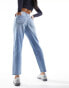 New Look waist enhance mom jeans in medium wash blue