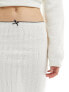 ASOS DESIGN cosy heart pointelle maxi skirt in ivory