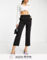 ASOS DESIGN Petite slim skim cigarette trouser in black