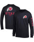 Men's Black Utah Utes Team Stack Long Sleeve T-shirt