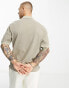 HUGO Danoe relaxed fit polo shirt in in washed khaki