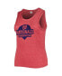 Women's Red Washington Nationals Plus Size High Neck Tri-Blend Tank Top