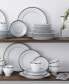 Charlotta Platinum 60 Piece Dinnerware Set, Service for 12