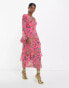 Never Fully Dressed ruffle midaxi dress in pink