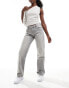 Bershka straight leg jeans in grey