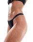 Miss Selfridge bow back high leg bikini bottom in black