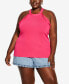 Plus Size Ruffled Halter Top