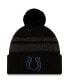 Men's Black Indianapolis Colts Dispatch Cuffed Knit Hat with Pom