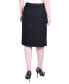 Women's Knee Length Slim Tweed Knit Skirt