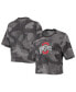 Women's Gray, Black Ohio State Buckeyes Park Camo Boxy T-shirt