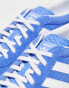 adidas Originals Gazelle Indoor gum sole trainers in light blue