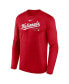 Men's Red Washington Nationals Authentic Collection Practice Performance Long Sleeve T-Shirt