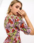 Influence mini dress in bold floral print