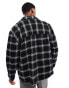 Hollister check flannel overshirt in black