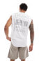 ONLY & SONS oversized vest with Yakushi back print in white