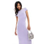 Kaiia slinky low back maxi dress in lilac