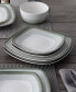 Colorscapes Layers Square Dinner Plate Set of 4, 10.75"