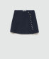 Women's Decorative Buttons Miniskirt