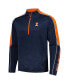 Men's Navy Illinois Fighting Illini Marled Half-Zip Jacket