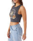 Juniors' Mystic Sun Graphic Cotton Cropped Top