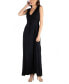 V-Neck Sleeveless Maxi Dress with Belt