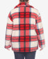 Plus Size Plaid Shacket Jacket