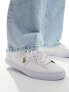 Polo Ralph Lauren sayer canvas trainer with multi polo player in white