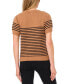 Women's Striped Short-Sleeve Sweater