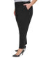 Plus Size Elastic-Back Straight-Leg Pants