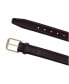 Men's 35MM Pebble Grain Leather Belt with Gold Buckle