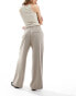 Selected Femme high waist wide fit trousers in beige