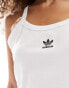 adidas Originals three stripe tank top in white