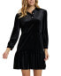 Jude Connally Velvet Henley Mini Dress Women's